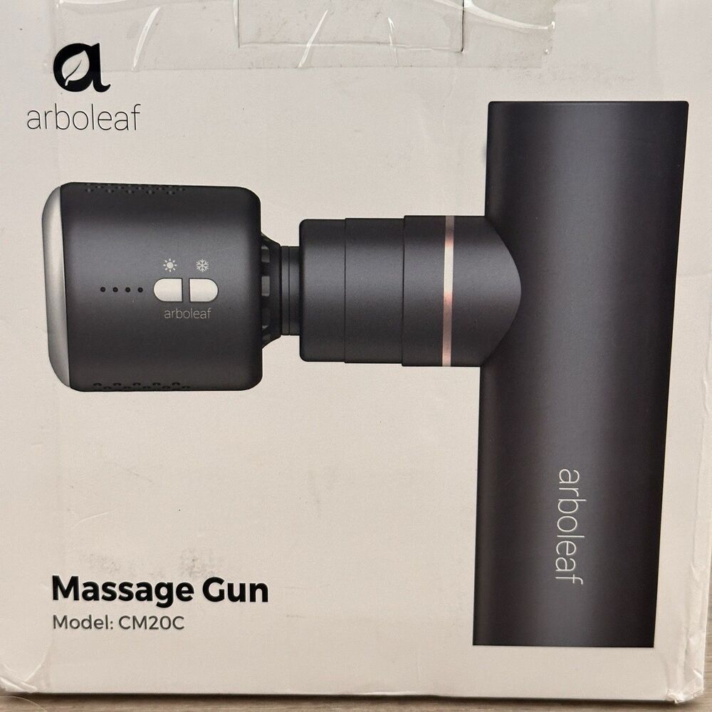 Arboleaf Thermacool Deep Tissue Mini Massage Gun Heat Cold Therapy Travel Metal